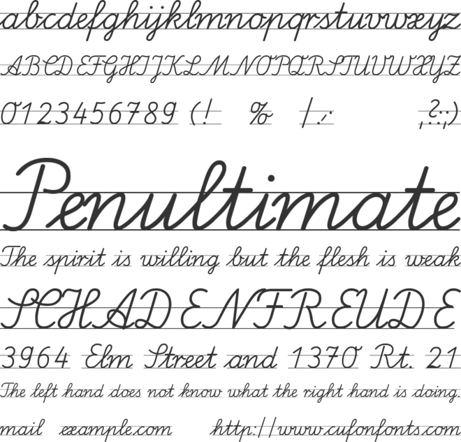 LA El 2 font preview