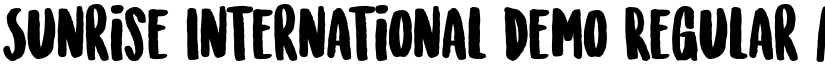 Sunrise International Demo Regular font