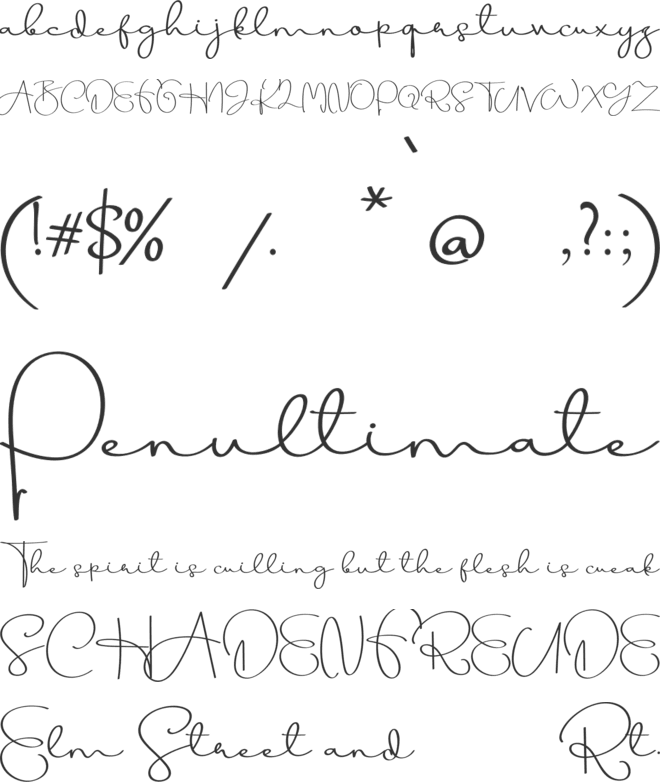 Beauty Dream font preview