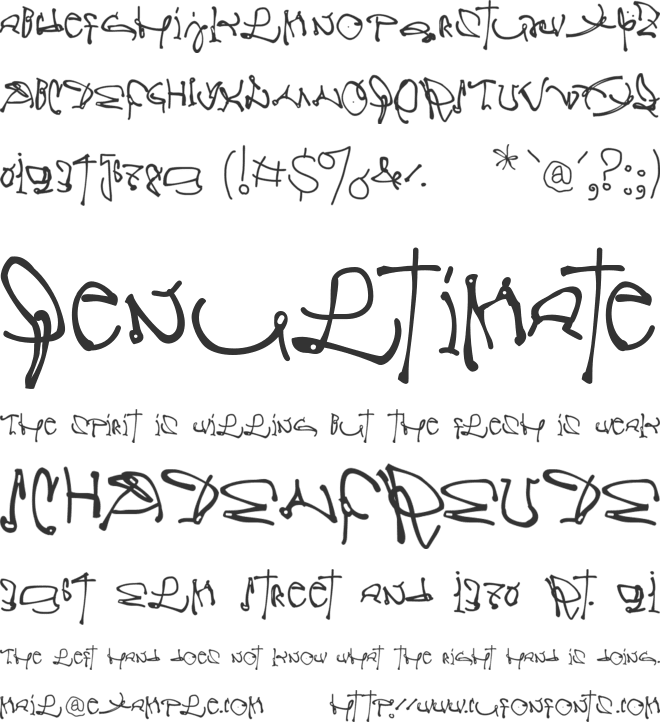 Crazy Written font preview