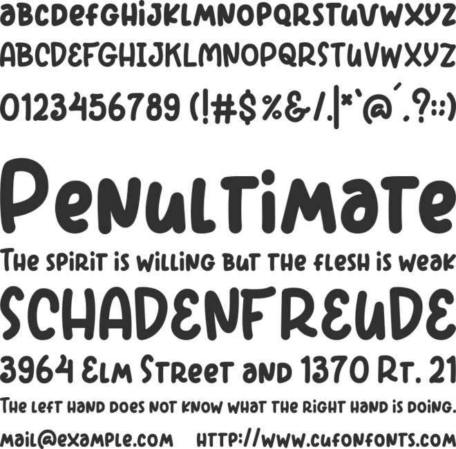 Sweet Cupcake alt demo font preview