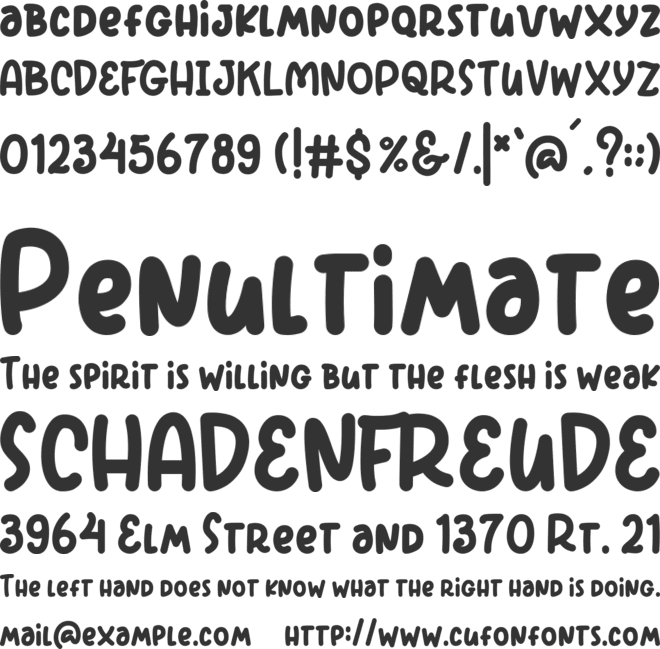 Sweet Cupcake alt demo font preview