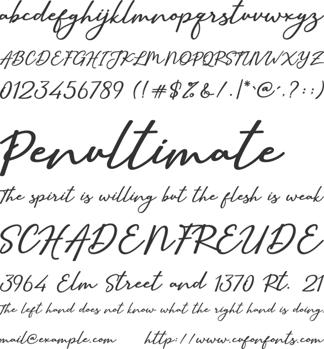 Sallim font preview