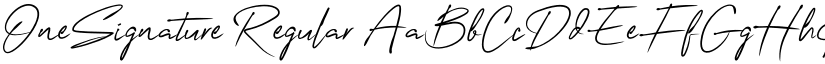 OneSignature Regular font
