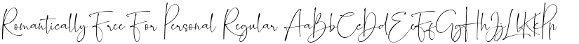Romantically Free For Personal Regular font