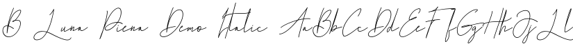 B Luna Piena Demo Italic font