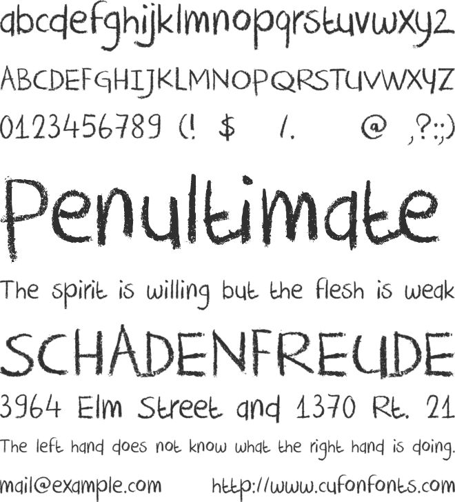 DK Crayon Crumble font preview