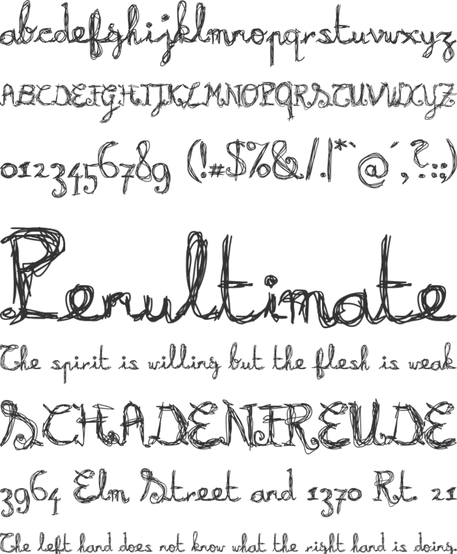 Burning font preview