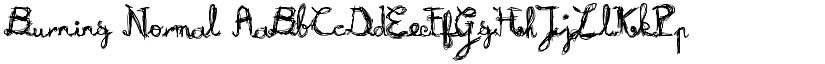 Burning Normal font