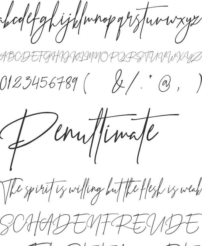 Prestige Signature Script  Demo font preview