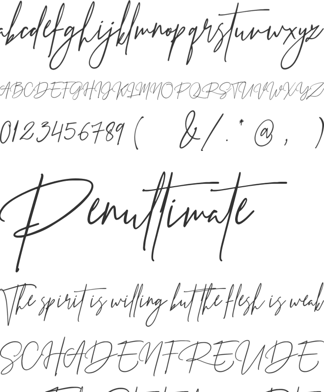 Prestige Signature Script  Demo font preview