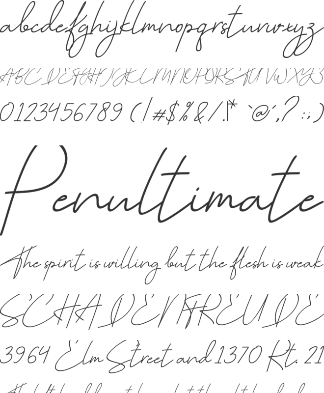 July it font preview