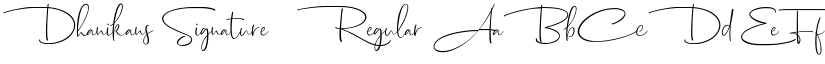 Dhanikans Signature 2 Regular font