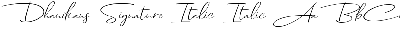 Dhanikans Signature Italic Italic font