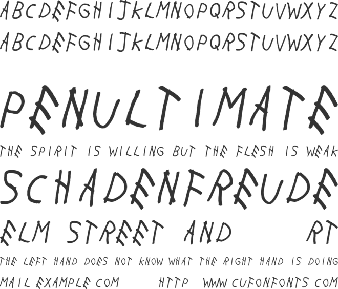 With My Woes font preview