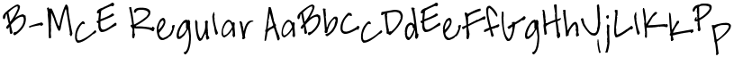 B-McE Regular font