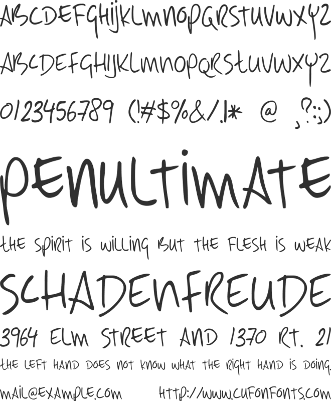 DK Early Morning Coffee font preview
