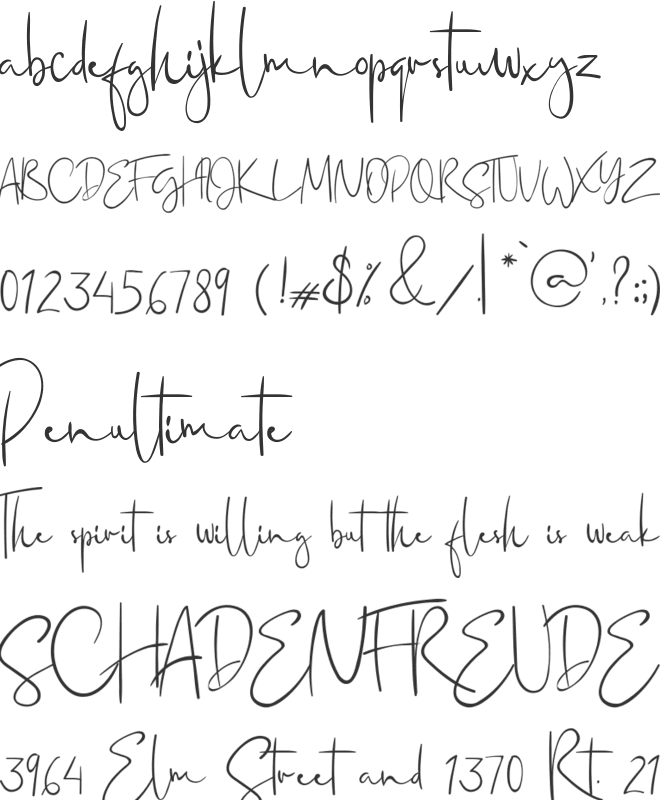 Jaceline font preview