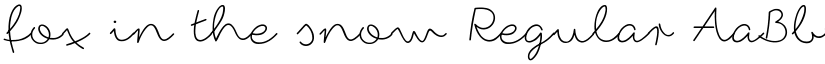 fox in the snow Regular font