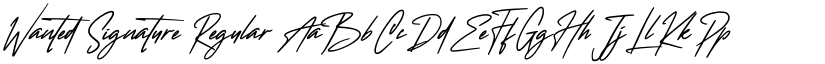 Wanted Signature Regular font