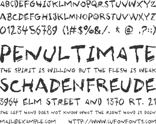 Asqualt font preview