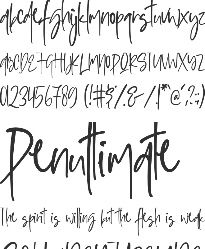 Sophisticated Signature font preview