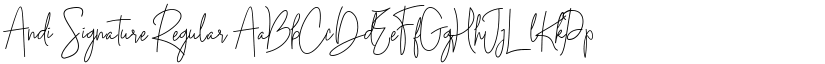 Andi Signature Regular font