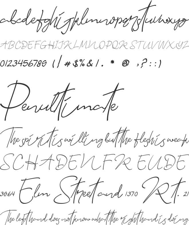 Indonesian font preview