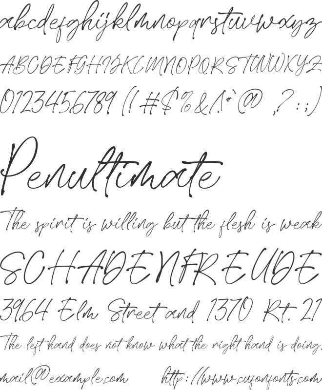 Easthallow DEMO font preview