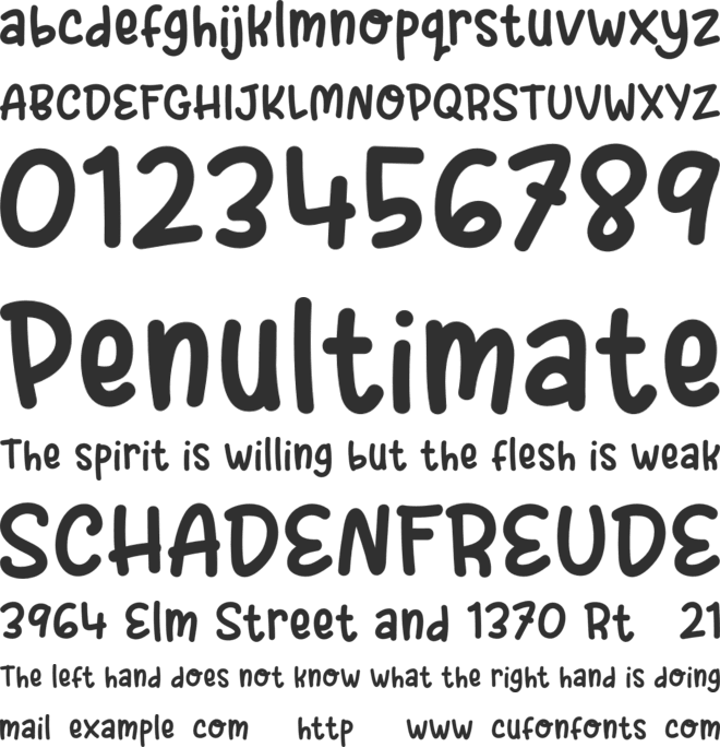 Spicy Tuna DEMO font preview