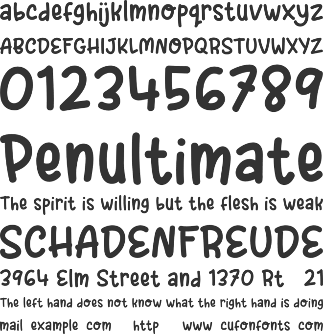 Spicy Tuna DEMO font preview