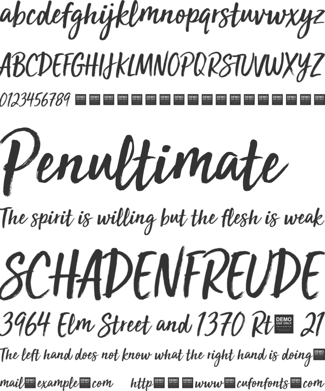 Sun Valley - Demo font preview