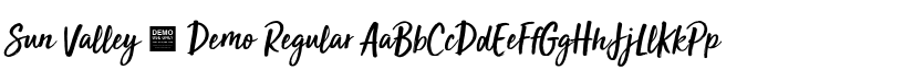 Sun Valley - Demo Regular font