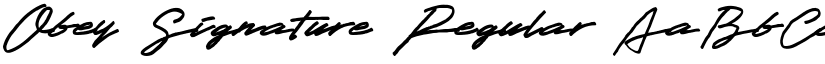 Obey Signature Regular font