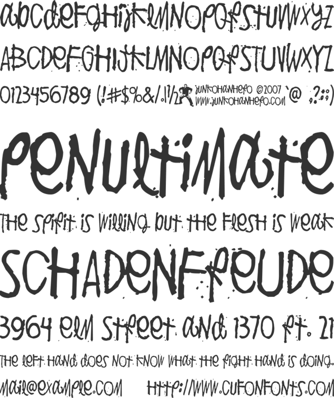 Puoli Ihminen font preview