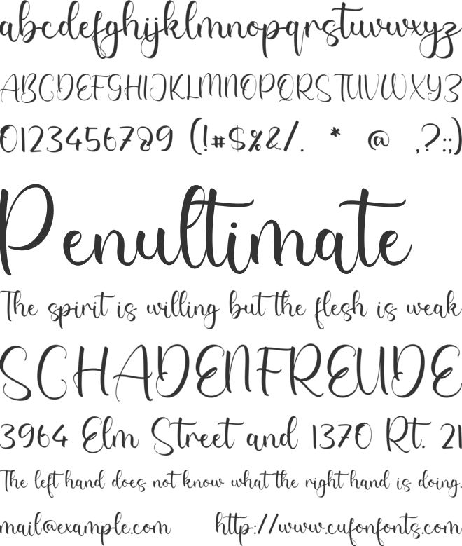 Tammy Dearborn font preview
