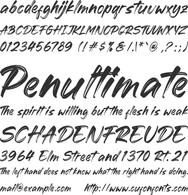 Thom Rodger font preview