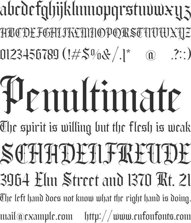 The Quality Brave font preview