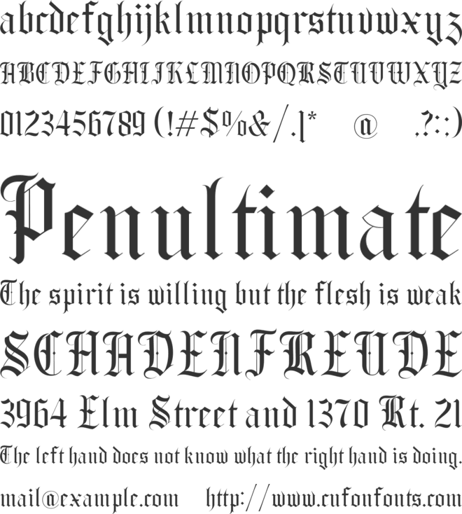 The Quality Brave font preview