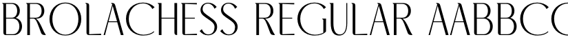 Brolachess Regular font