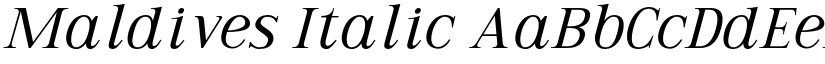 Maldives Italic font