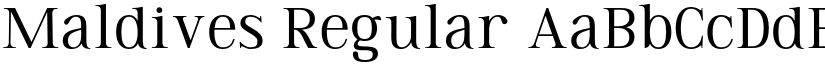 Maldives Regular font