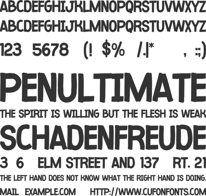 Easysans font preview