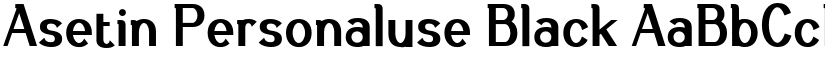 Asetin Personaluse Black font