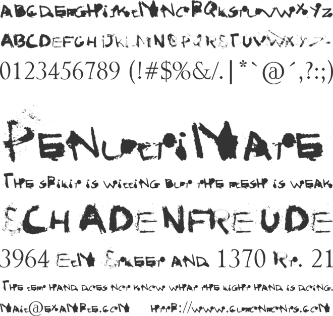 I love Grunge font preview