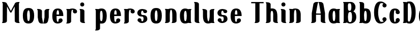 Moveri personaluse Thin font