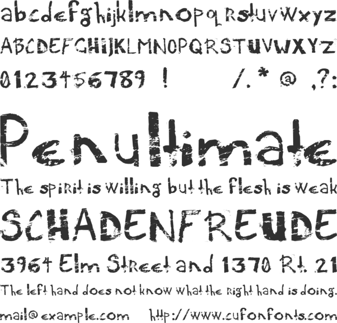 Potato Press font preview
