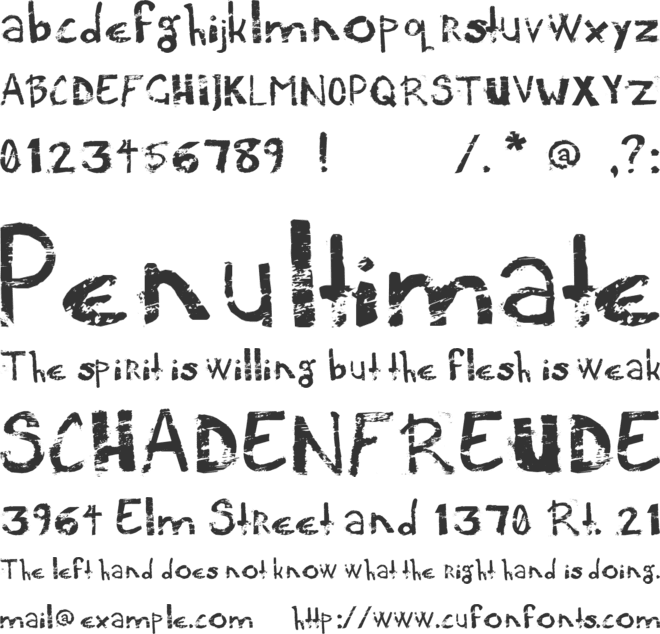 Potato Press font preview