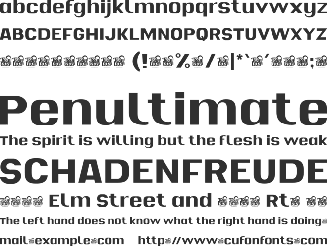 Fhayu Personaluse font preview