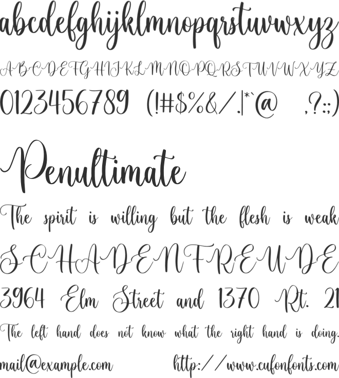 Smooth Loving font preview